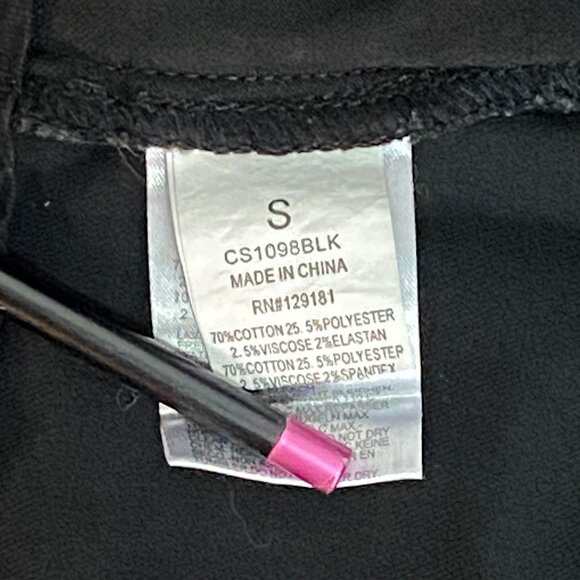 Windsor Denim Bodycon Stretchy Side Buckle & Slit Pencil Mini Skirt Black S - Picture 9 of 9